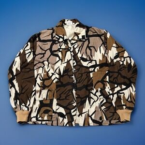 Vintage Predator Camoflage Zip up jacket Made in‎ the USA Long Sleeve Large